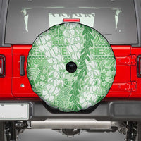 Green Puakenikeni and Maile Lei Spare Tire Cover Hawaiian Style Tribal Tapa Double Strand Lei