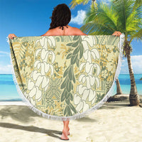 Vintage Puakenikeni and Maile Lei Beach Blanket Hawaiian Style Tribal Tapa Double Strand Lei