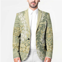 Vintage Puakenikeni and Maile Lei Blazer Hawaiian Style Tribal Tapa Double Strand Lei - Polynesian Pride