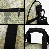 Vintage Puakenikeni and Maile Lei Duffle Bag Hawaiian Style Tribal Tapa Double Strand Lei