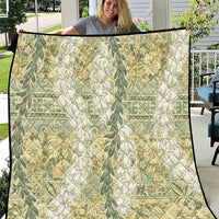 Vintage Puakenikeni and Maile Lei Quilt Hawaiian Style Tribal Tapa Double Strand Lei
