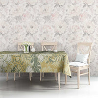 Vintage Puakenikeni and Maile Lei Tablecloth Hawaiian Style Tribal Tapa Double Strand Lei