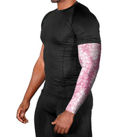 Pink Puakenikeni and Maile Lei Arm Sleeves Hawaiian Style Tribal Tapa Double Strand Lei - Polynesian Pride