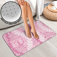 Pink Puakenikeni and Maile Lei Bathroom Set Hawaiian Style Tribal Tapa Double Strand Lei - Polynesian Pride