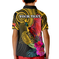 Personalised Papua New Guinea Rugby Kid Polo Shirt PNG Kumuls Champions Pacific Bowl LT9 - Polynesian Pride