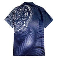 New Zealand Galaxy Fern Family Matching Tank Maxi Dress and Hawaiian Shirt
