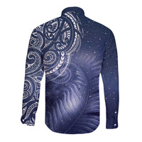 New Zealand Galaxy Fern Long Sleeve Button Shirt