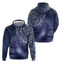 New Zealand Galaxy Fern Zip Hoodie LT9 - Polynesian Pride