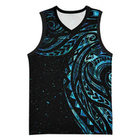 New Zealand Matariki Basketball Jersey Galaxy Maori Tribal Tattoo - Polynesian Pride