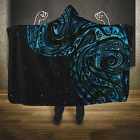 New Zealand Tribal Tattoo Hooded Blanket With Matariki Art