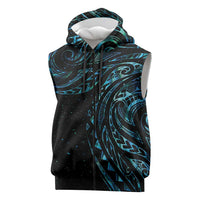 New Zealand Matariki Sleeveless Zip Hoodie Galaxy Maori Tribal Tattoo - Polynesian Pride