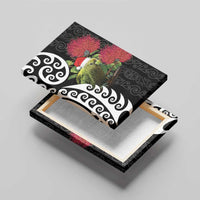 New Zealand Kakapo Christmas Canvas Wall Art Meri Kirihimete Pohutukawa Flowers LT9 - Polynesian Pride