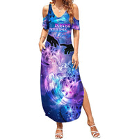 I Love You In Every Universe Personalised Summer Maxi Dress Polynesian Pattern Galaxy Style LT9 Women Galaxy - Polynesian Pride