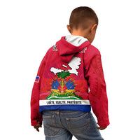 Haiti Independence Day Kid Hoodie Libete Egalite Fratenite Ayiti 1804 With Polynesian Pattern LT9 - Polynesian Pride