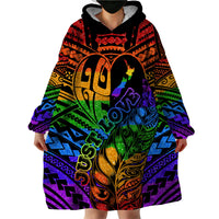 New Zealand LGBT Fern Heart Wearable Blanket Hoodie Dont judge What You Dont Understand LT9 - Polynesian Pride