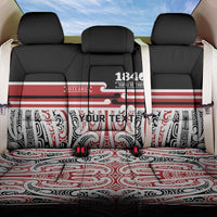 Personalised Toitu Te Tiriti Aotearoa 1840 Back Car Seat Cover Red Kowhaiwhai Puhoro - Polynesian Pride