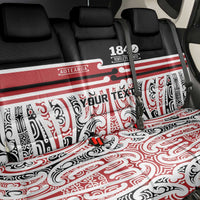 Personalised Toitu Te Tiriti Aotearoa 1840 Back Car Seat Cover Red Kowhaiwhai Puhoro - Polynesian Pride
