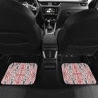 Personalised Toitu Te Tiriti Aotearoa 1840 Car Mats Red Kowhaiwhai Puhoro - Polynesian Pride