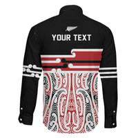 Personalised Toitu Te Tiriti Aotearoa 1840 Family Matching Long Sleeve Bodycon Dress and Hawaiian Shirt Red Kowhaiwhai Puhoro LT9 - Polynesian Pride