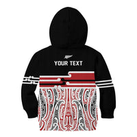 Personalised Toitu Te Tiriti Aotearoa 1840 Kid Hoodie Red Kowhaiwhai Puhoro - Polynesian Pride