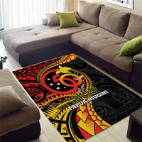 Papua New Guinea Tribal Tattoo Area Rug 50th Independence Anniversary