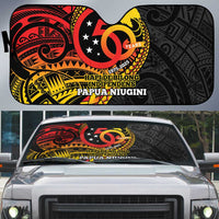 Papua New Guinea Tribal Tattoo Auto Sun Shade 50th Independence Anniversary - Polynesian Pride