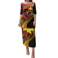 Papua New Guinea Tribal Tattoo Family Matching Puletasi and Hawaiian Shirt 50th Independence Anniversary