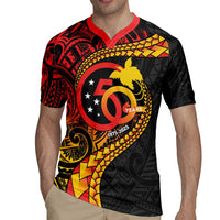 Papua New Guinea Tribal Tattoo Rugby Jersey 50th Independence Anniversary