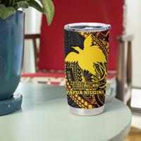 Papua New Guinea Tribal Tattoo Tumbler Cup 50th Independence Anniversary