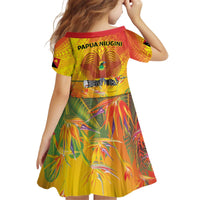 Papua New Guinea Unity in Diversity Kid Short Sleeve Dress 50th Indipendens Papua Niugini
