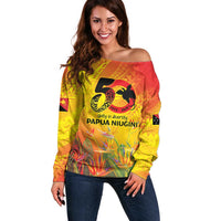 Papua New Guinea Unity in Diversity Off Shoulder Sweater 50th Indipendens Papua Niugini