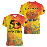 Papua New Guinea Unity in Diversity Women V-Neck T-Shirt 50th Indipendens Papua Niugini