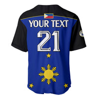 (Custom Text And Number) Philippines Concept Home Football Baseball Jersey Pilipinas Flag Black Style 2023 LT9 - Polynesian Pride