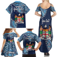 Personalised Fiji 54th Anniversary Family Matching Summer Maxi Dress and Hawaiian Shirt Siga Ni Bula Galala Marautaki O Viti LT9