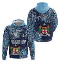 Personalised Fiji 54th Anniversary Zip Hoodie Siga Ni Bula Galala Marautaki O Viti LT9