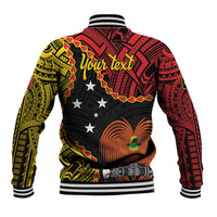 Personalised Papua New Guinea 49th Anniversary Baseball Jacket Hapi De bilong Indipendens Papua Niugini