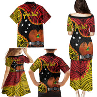Personalised Papua New Guinea 49th Anniversary Family Matching Puletasi and Hawaiian Shirt Hapi De bilong Indipendens Papua Niugini LT9 - Polynesian Pride