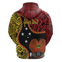 Personalised Papua New Guinea 49th Anniversary Zip Hoodie Hapi De bilong Indipendens Papua Niugini