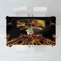 Personalised Papua New Guinea 49th Anniversary Tablecloth Bird of Paradise Unity In Diversity