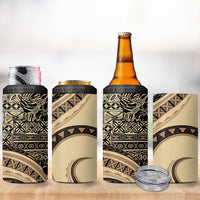 Hawaiian Hibiscus Tribal Vintage Motif 4 in 1 Can Cooler Tumbler Ver 2