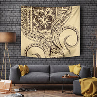 Hawaiian Hibiscus Tribal Vintage Motif Tapestry Ver 3