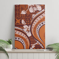 Hawaiian Hibiscus Tribal Vintage Motif Canvas Wall Art Ver 5