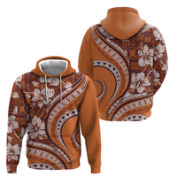 Hawaiian Hibiscus Tribal Vintage Motif Zip Hoodie Ver 5
