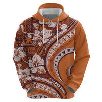 Hawaiian Hibiscus Tribal Vintage Motif Zip Hoodie Ver 5