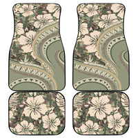 Hawaiian Hibiscus Tribal Vintage Motif Car Mats Ver 6
