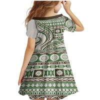 Hawaiian Hibiscus Tribal Vintage Motif Family Matching Mermaid Dress and Hawaiian Shirt Ver 7