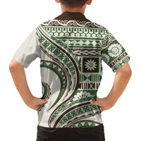 Hawaiian Hibiscus Tribal Vintage Motif Family Matching Tank Maxi Dress and Hawaiian Shirt Ver 7