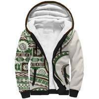 Hawaiian Hibiscus Tribal Vintage Motif Sherpa Hoodie Ver 7 LT9 Unisex Green - Polynesian Pride