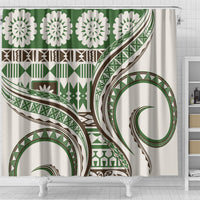 Hawaiian Hibiscus Tribal Vintage Motif Shower Curtain Ver 7
