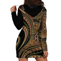 Hawaiian Hibiscus Tribal Vintage Motif Hoodie Dress Ver 8